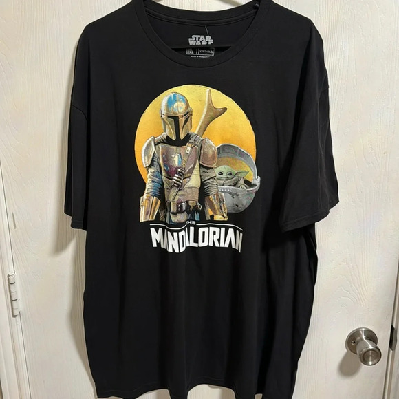 Star Wars Other - NWT Star Wars The Mandalorian Men’s Black Short Sleeved T-Shirt Size 2XL Yoda